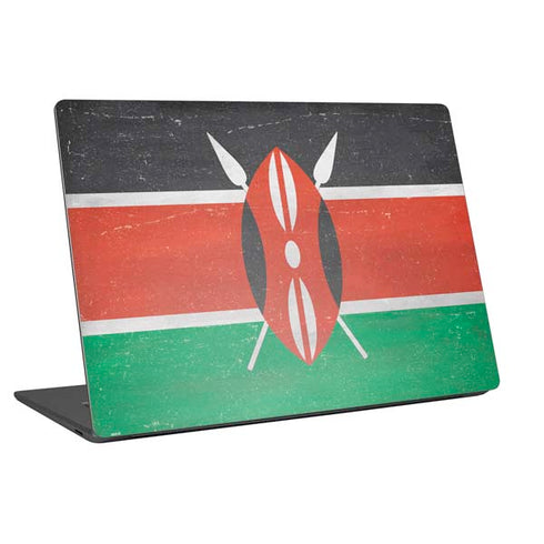 Kenya Flag Distressed Universal Laptop 18in (14.6 x 10.6in) Skin